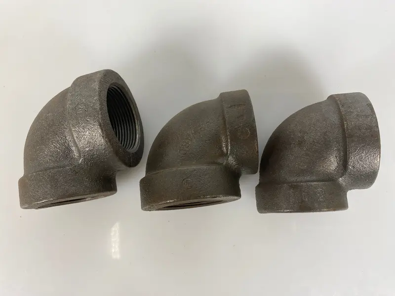 JP Ward 1-1/2″ × 1-1/4″ Cast Iron Pipe Elbow – 3-Pack