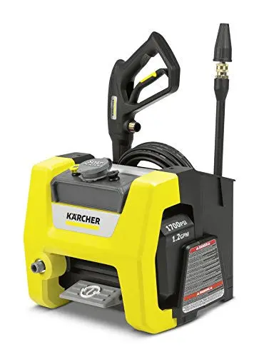 Kärcher K1700 Cube Electric Pressure Washer – 1700 PSI, 1.2 GPM with Turbo and Soap Nozzles for Home Cleaning
