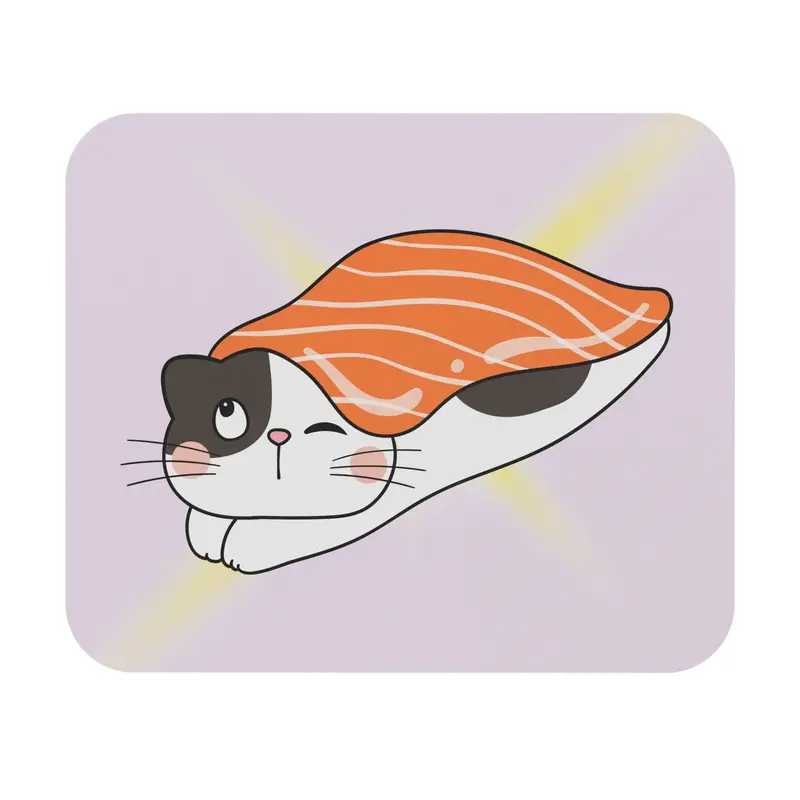 Kawaii Sushi Cat Mouse Pad – Cute Desk Accessory