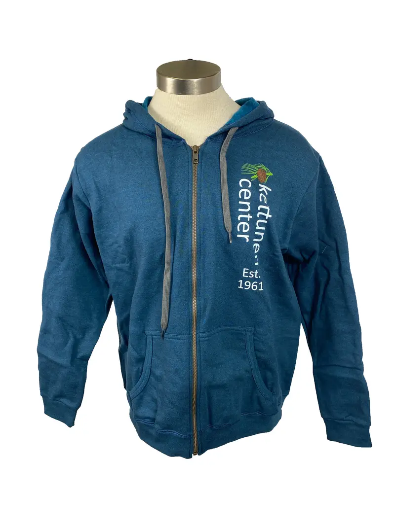 Kettunen Center Blue Pine Cone Zip-Up – Medium