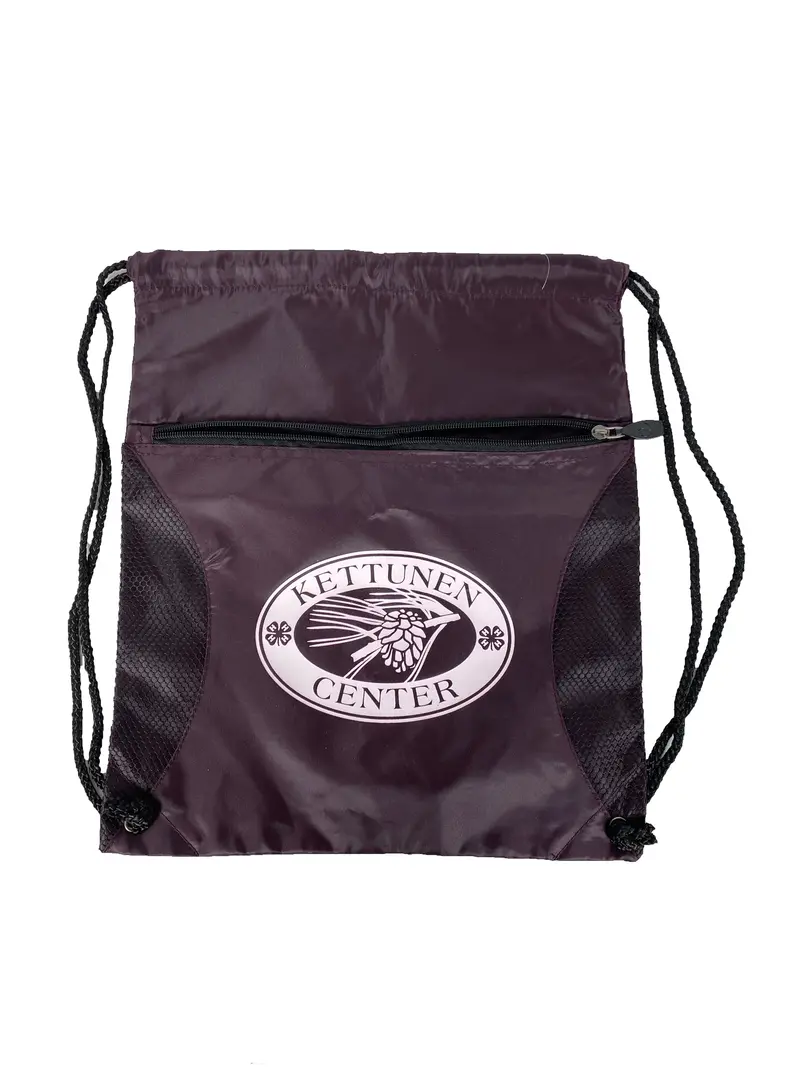 Kettunen Center Burgundy Drawstring Carry Bag