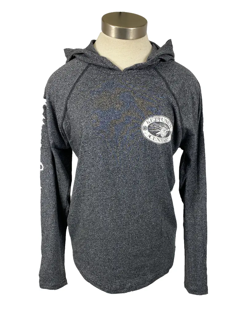 Kettunen Center Dark Gray Pine Cone Long-Sleeve Hooded Tee – Small
