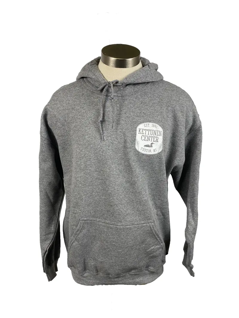 Kettunen Center Gray Loon-Print Hoodie – Small