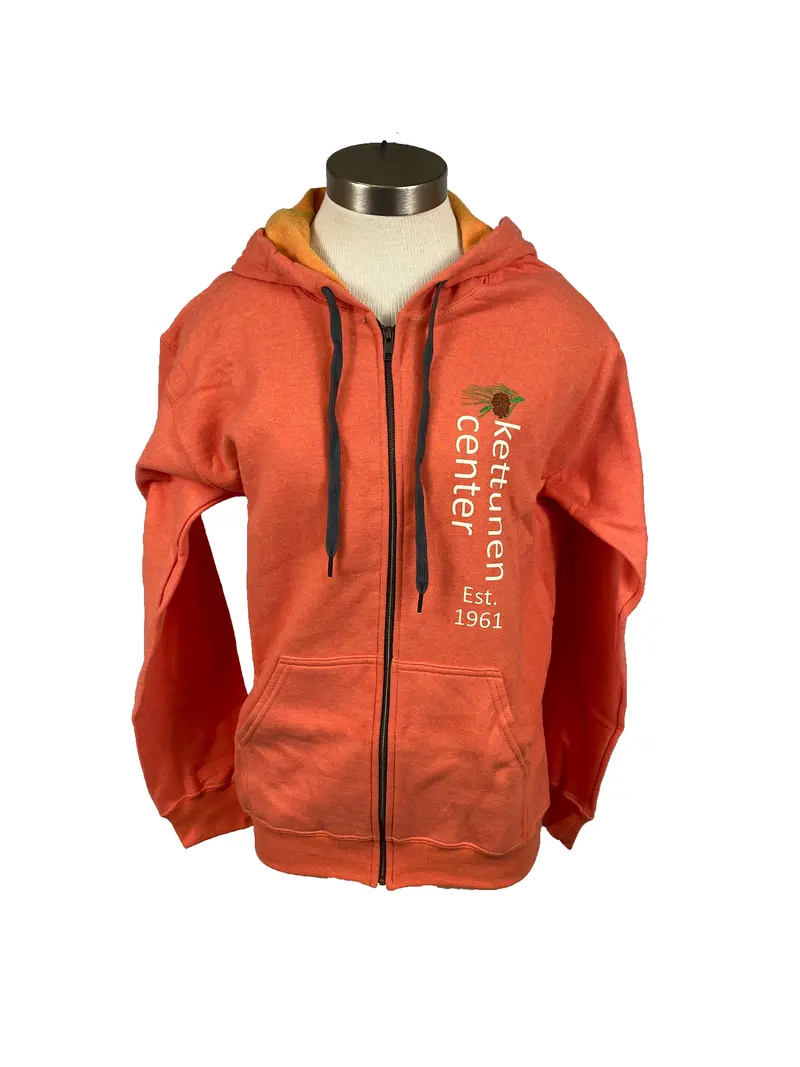 Kettunen Center Orange Pine Cone Full-Zip Hoodie – XL