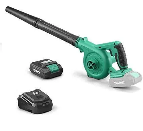 KIMO 2-in-1 Cordless Leaf Blower & Vacuum: 150 MPH Variable Speed, 2.0Ah Battery + Charger for Leaves, Snow, and Dust