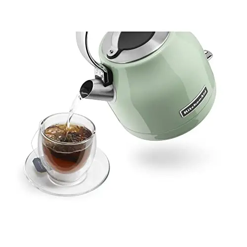 KitchenAid KEK1222PT 1.25-Liter Electric Kettle – Pistachio-Colored Fast-Boil Cordless Kettle