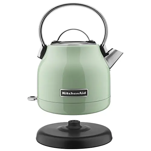 KitchenAid KEK1222PT 1.25-Liter Electric Kettle – Pistachio-Colored Fast-Boil Cordless Kettle