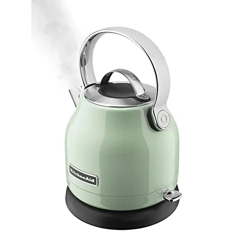 KitchenAid KEK1222PT 1.25-Liter Electric Kettle – Pistachio-Colored Fast-Boil Cordless Kettle