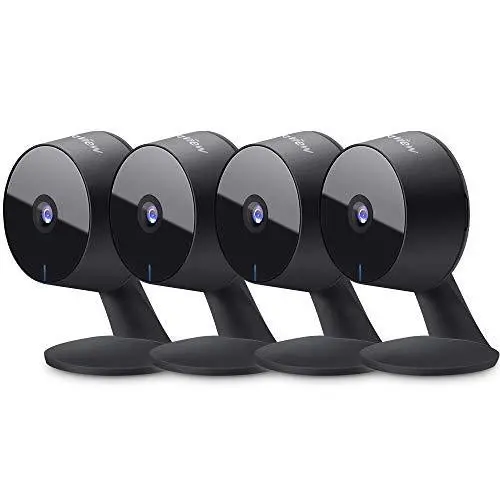 LaView 4-Piece 1080P Indoor Security Camera System – Motion Alerts, Night Vision, Alexa/Google Compatible, Remote Access