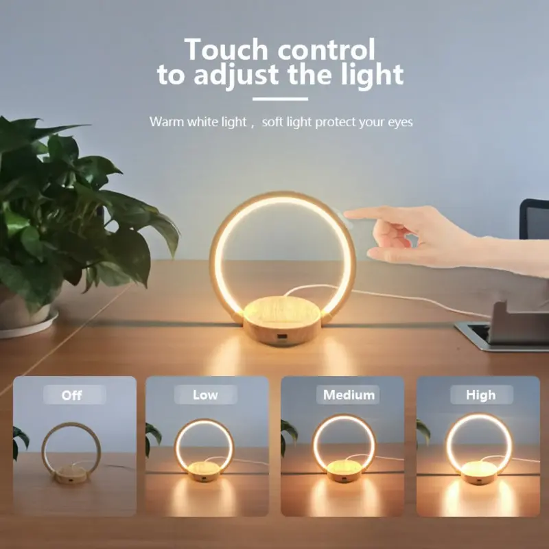 LED Desk Lamp with 15W Wireless Charging – Modern Workspace Light