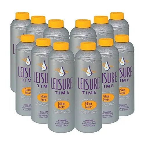 LEISURE TIME CB-12 Calcium Booster for Spas & Hot Tubs – 1-Quart Bottle, 12-Pack Value Bundle