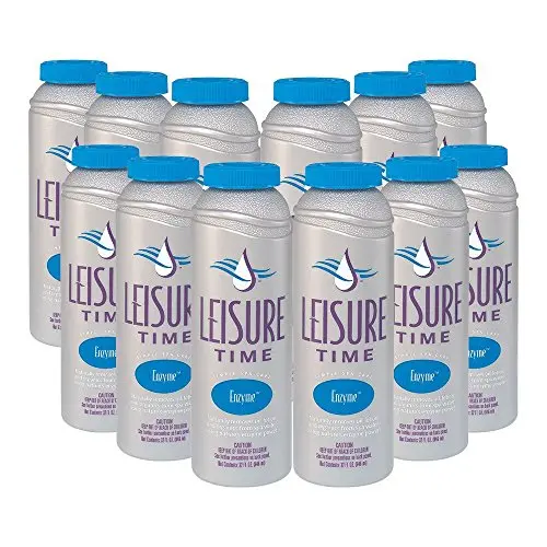 LEISURE TIME SGQ-12 Hot Tub Enzyme Cleaner: 12-Pack Natural Spa Maintenance Formula