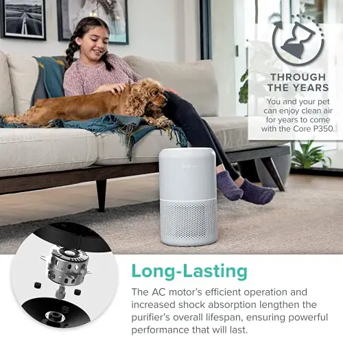 LEVOIT Core P350 Air Purifier – H13 True HEPA Filter, Ultra-Quiet 24dB, Removes 99.97% Allergens, Pet Hair, Smoke & Odors