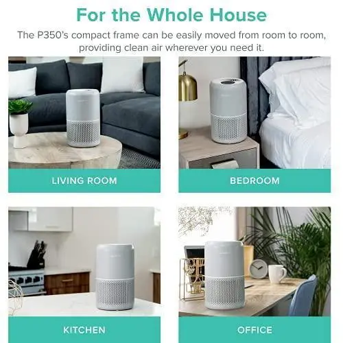 LEVOIT Core P350 Air Purifier – H13 True HEPA Filter, Ultra-Quiet 24dB, Removes 99.97% Allergens, Pet Hair, Smoke & Odors