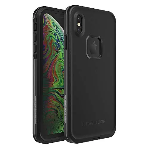 LifeProof FRE Series Waterproof iPhone Xs Max Case – Asphalt Black/Dark Grey, Retail Packaging