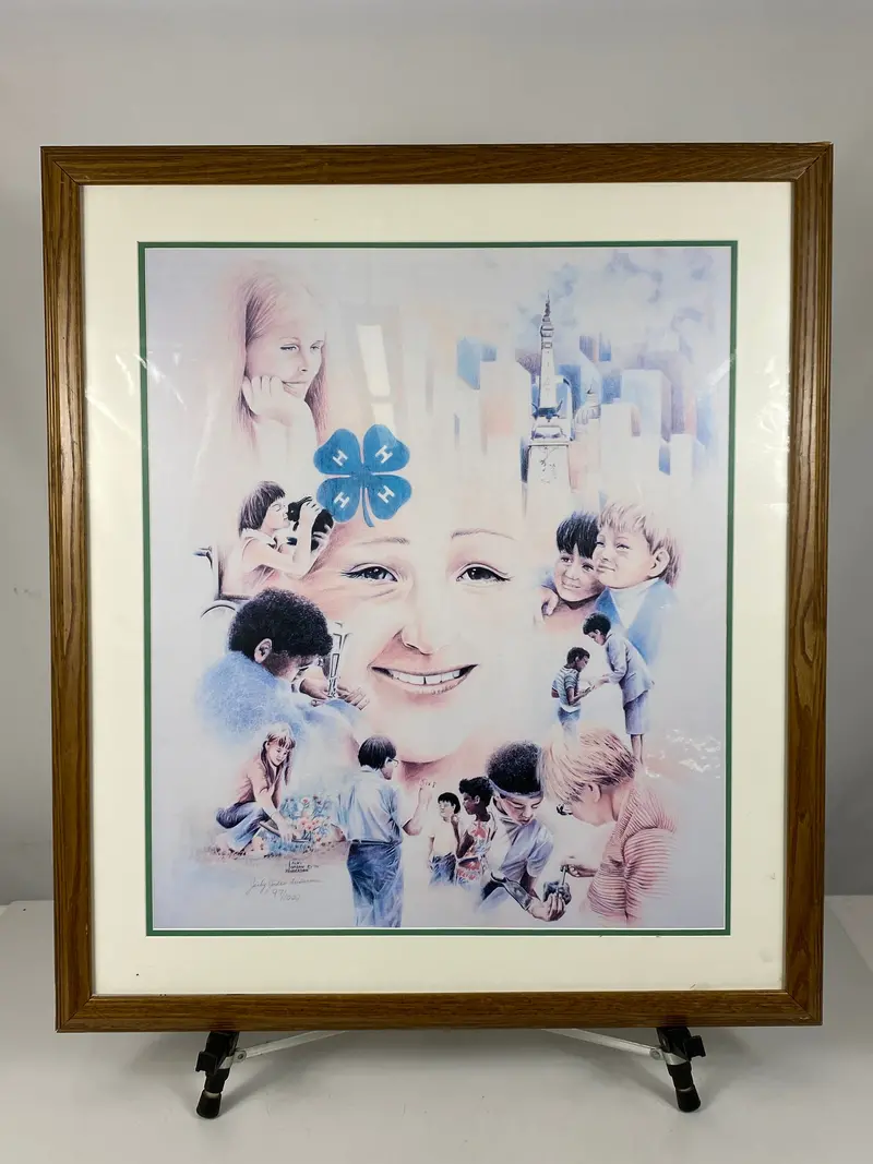 Limited-Edition Framed 4-H Art Print Signed by Jacky Jordan Anderson (97 of 1000)
