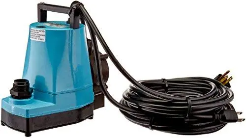 Little Giant 5-ASP-LL Hydroponic Utility Pump – 1/3 HP Automatic Submersible Pump for Aquaponics and Drainage