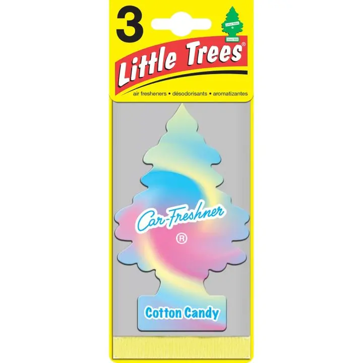 Little Trees U3S32082 Cotton Candy Scented Hanging Air Fresheners (3-Pack)