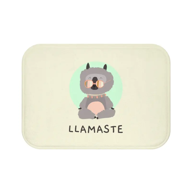 LLAMASTE Llama-Themed Bath Mat