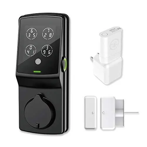 Lockly Secure Pro Smart Door Lock – Matte Black WiFi/Bluetooth Deadbolt with 3D Fingerprint Sensor & Patented Keypad