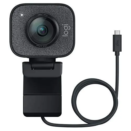 Logitech StreamCam Webcam – 1080p HD at 60fps, USB-C Connectivity, Built-in Mic, Graphite Design
