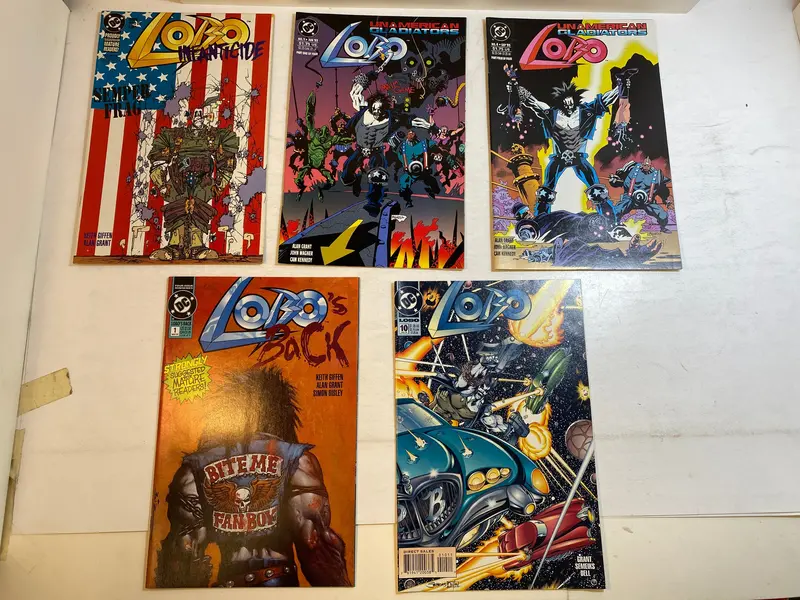Lot of 5 Lobo Solo Series Comics – DC, 1992–1994