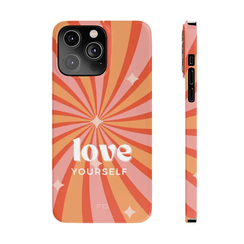 ‘Love Yourself’ Motivational Slim iPhone Case
