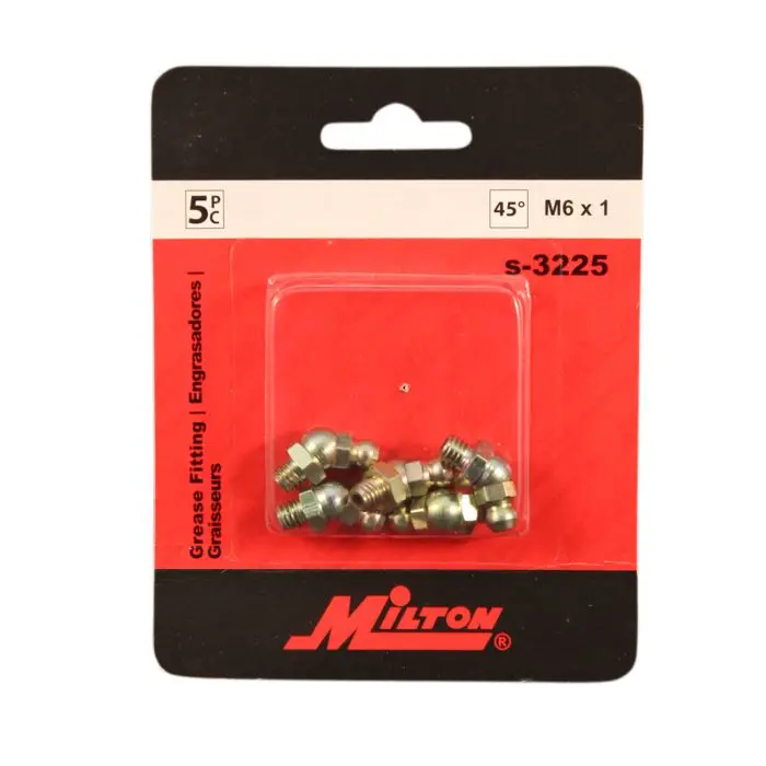 M6 x 1 Metric 45° Angled Grease Zerk Fitting