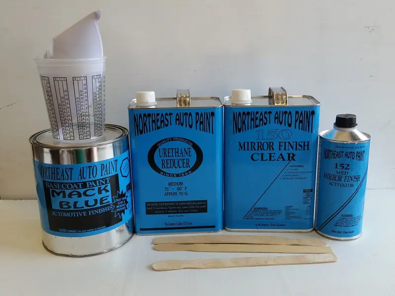 Mack Blue Urethane Basecoat & Clearcoat Automotive Refinishing Kit