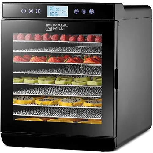 Magic Mill Digital Food Dehydrator – 10-Tier Stainless Steel Dryer with Adjustable Timer, Temp Control, and Keep-Warm Function