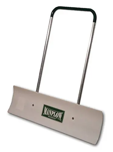 Manplow REV42 Snow Pusher – 44-Inch Wide Ergonomic Snow Removal Tool with Reinforced Poly Blade