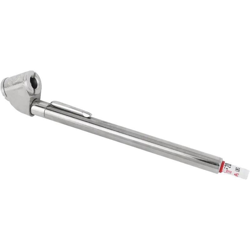 Mechanical Pencil-Style Tire Pressure Gauge with Dual Head Chuck – 20–120 PSI