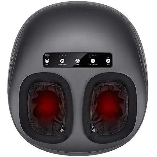 Medcursor Heated Shiatsu Foot Massager — Air Compression + Deep Kneading Therapy, Adjustable Intensity & Heat, Fits Up to Size 11