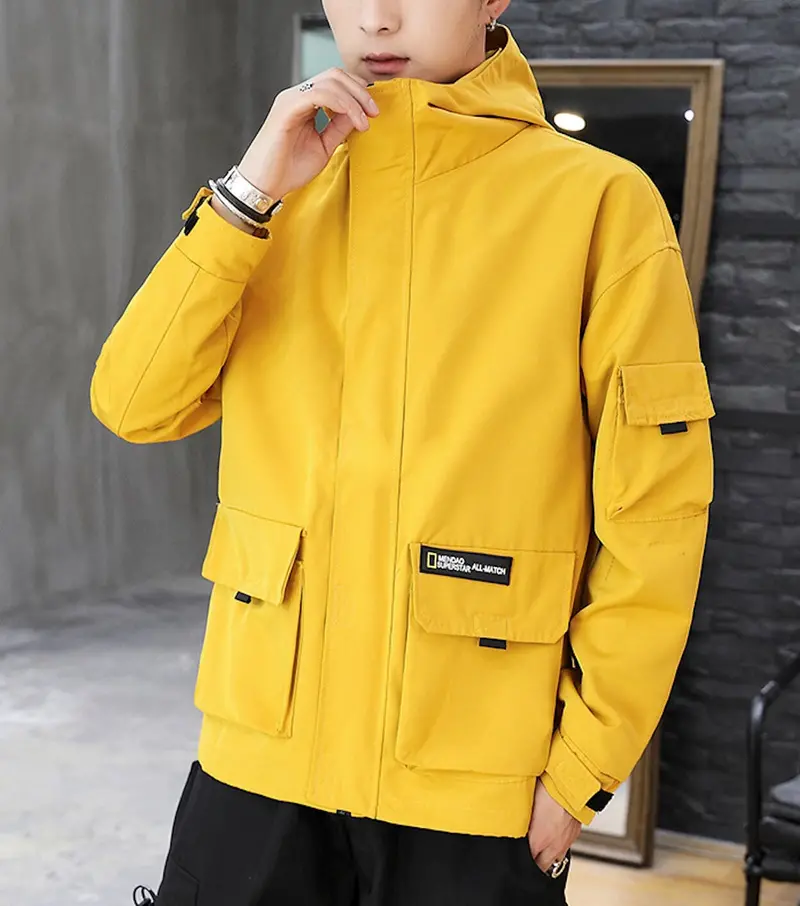Men’s Adjustable Hooded Wind-Resistant Jacket