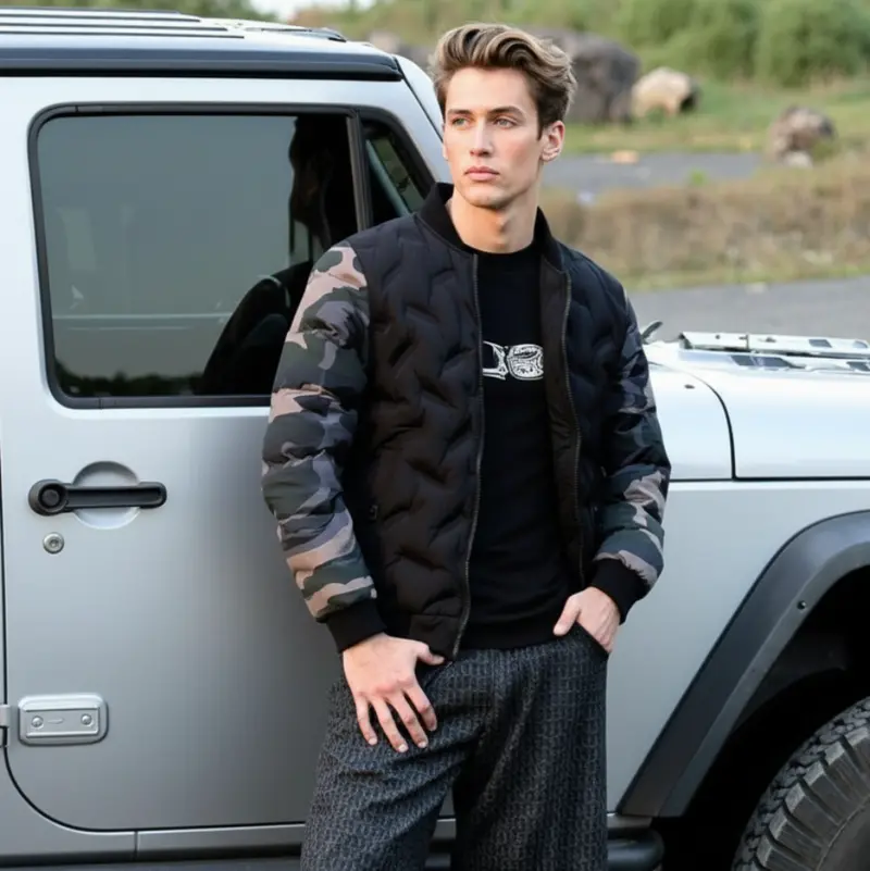 Men’s Camo-Print Bomber Jacket