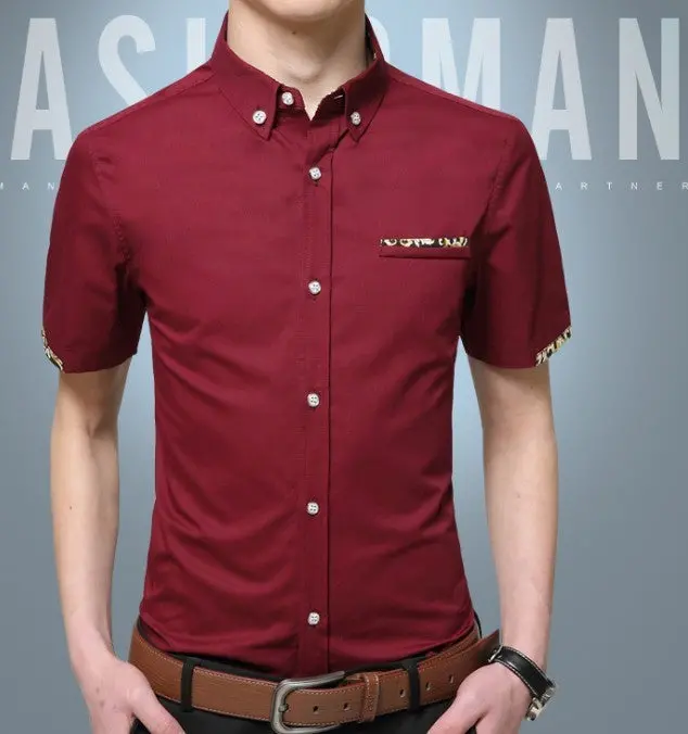 Men’s Classic Short Sleeve Button-Front Shirt