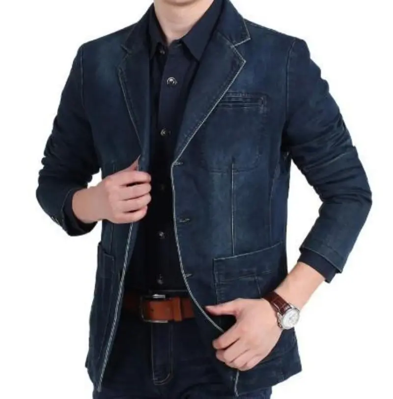 Men’s Denim Sports Jacket – Casual Streetwear Outerwear