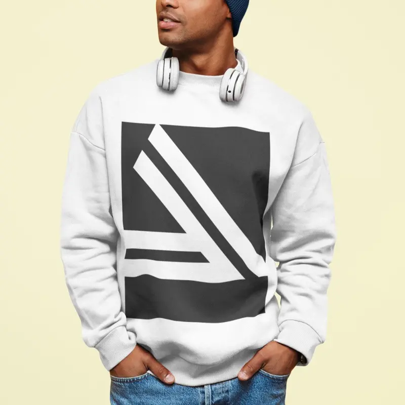 Men’s Double-Angle Logo Crewneck Sweatshirt