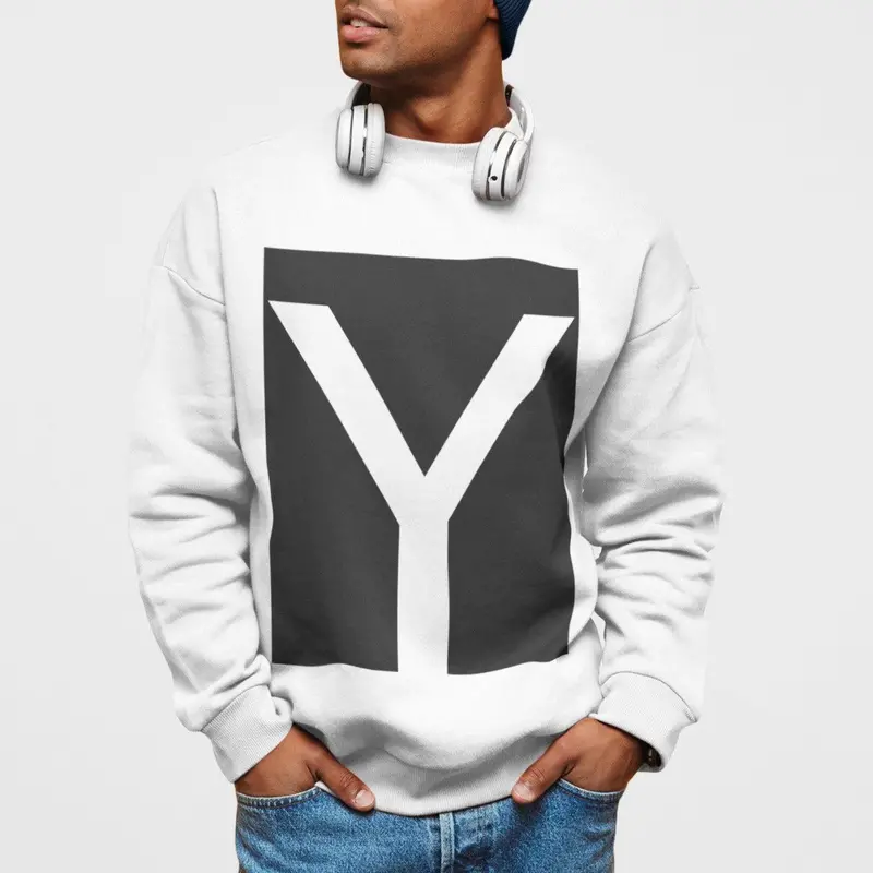 Men’s Minimalist Y-Logo Crewneck Sweatshirt