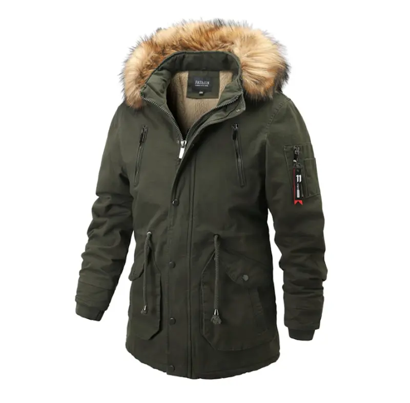 Men’s Parka with Plush Inner Fur Lining