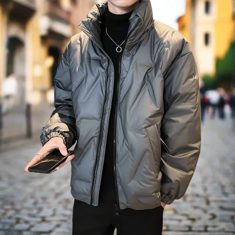 Men’s Quilted High-Collar Insulated Jacket