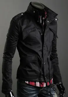 Men’s Stand-Up Collar Short Parka – Urban Winter Style