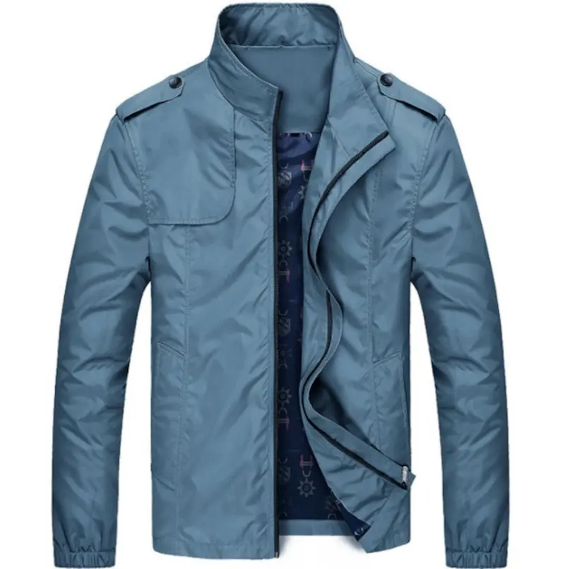 Men’s Stand-Up Collar Zip-Up Jacket