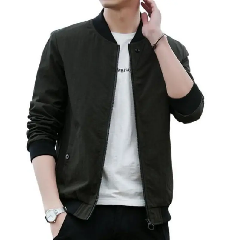 Men’s Windproof Bomber Jacket – Modern Streetwear Style