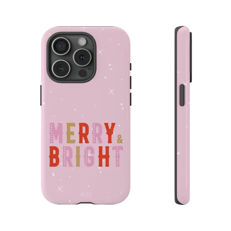 Merry & Bright Festive Pattern Rugged iPhone Case