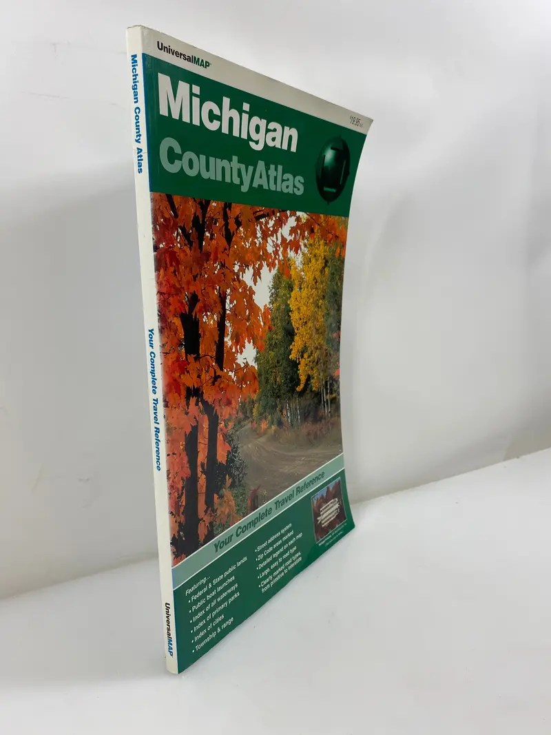 Michigan County Atlas by Universal Map – Paperback Reference Guide