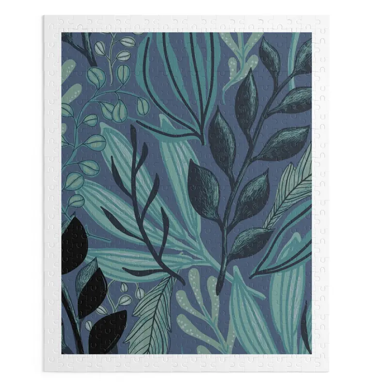 Midnight Garden Jigsaw Puzzle – 500-Piece Botanical Puzzle