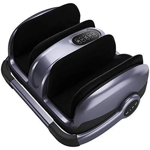 Miko Foot Massager – Shiatsu, Heat, Vibration & Kneading Therapy for Feet, Ankles & Calves – Adjustable Bar for Plantar Fasciitis & Neuropathy