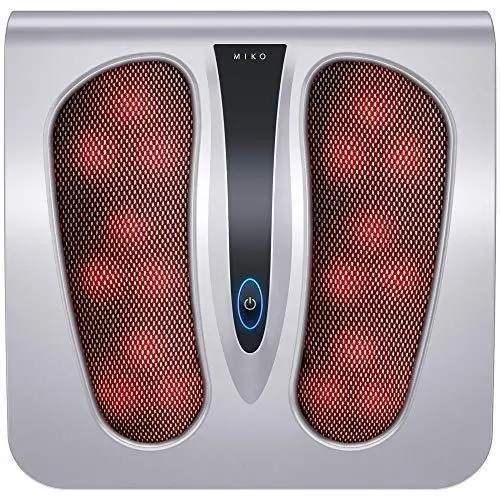 Miko Shiatsu Foot Massager with Adjustable Heat – Deep-Kneading Circulation Therapy for Plantar Fasciitis and Daily Foot Relief