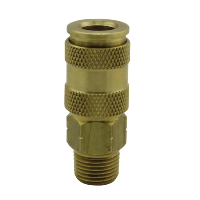 Milton S-767W – 3/8″ MNPT High-Flow V-Style Brass Quick-Connect Coupler (Single Unit)